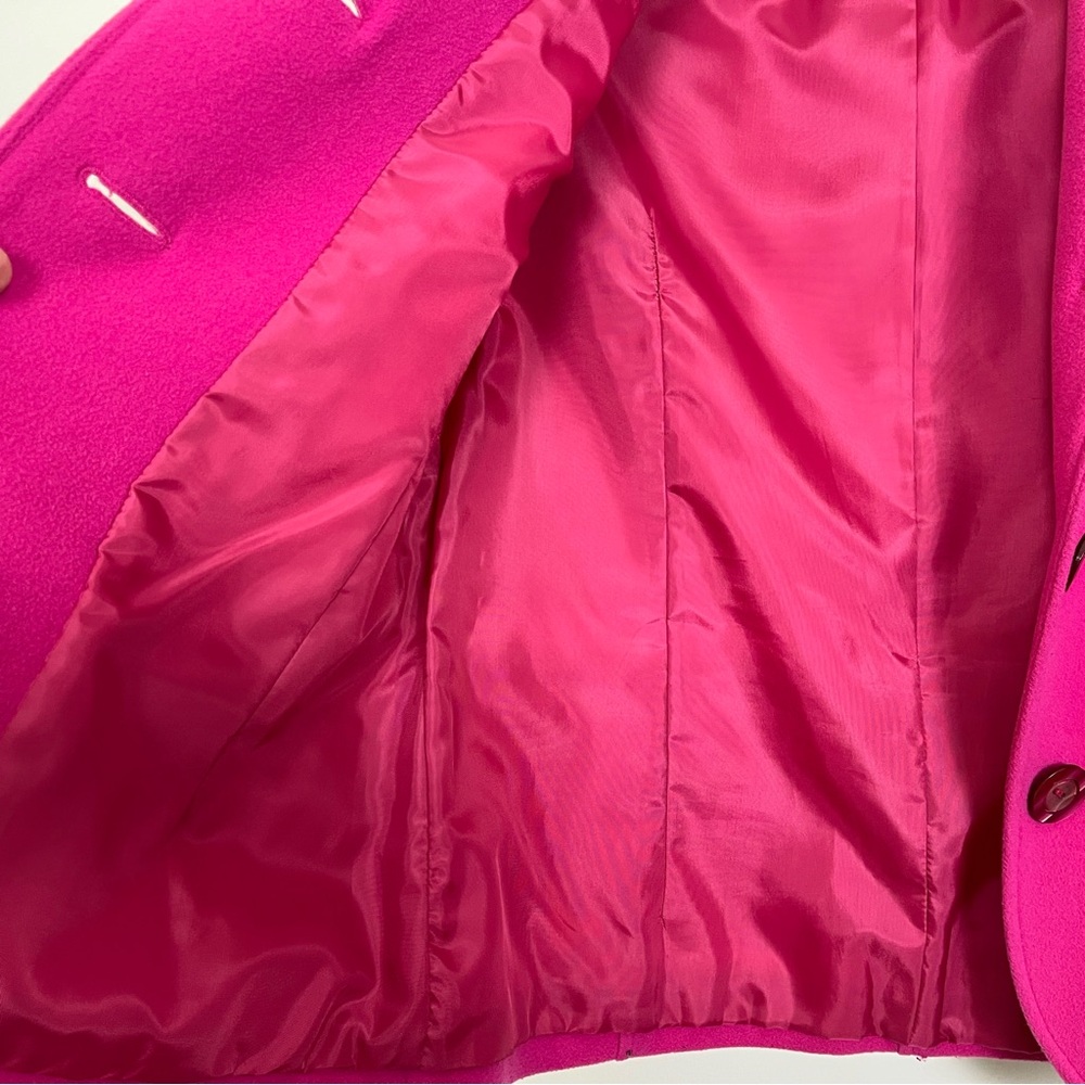 Arvida Women’s Vibrant Pink Wool and Cashmere Tailored Lined Blazer Size 8 - Picture 4 of 11